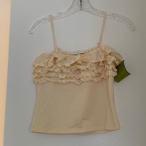 NWT Ruffle tank/crop top